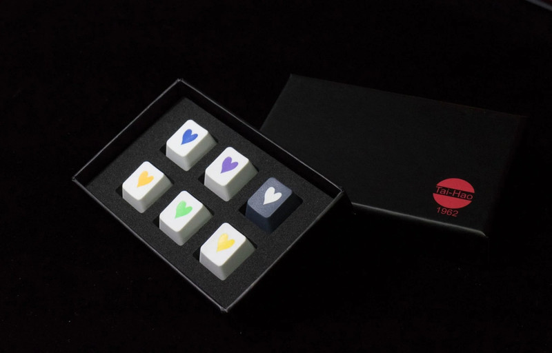 Tai-Hao 6 Key ABS Heart Set - Grey/Etc. - أكسسوار لوحة مفاتيح